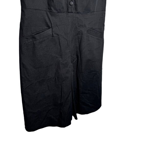 Donna Ricco New York Black Lightweight Denim Short Sleeve Dress Womens Size 14‎ - Picture 4 of 9